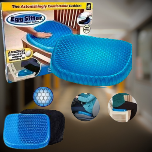🪑 ¿Tu silla se vuelve incómoda con el paso de las horas? Disfruta una sensación más fresca, cómoda y estable con el Cojín de Gel Ergonómico. ✨