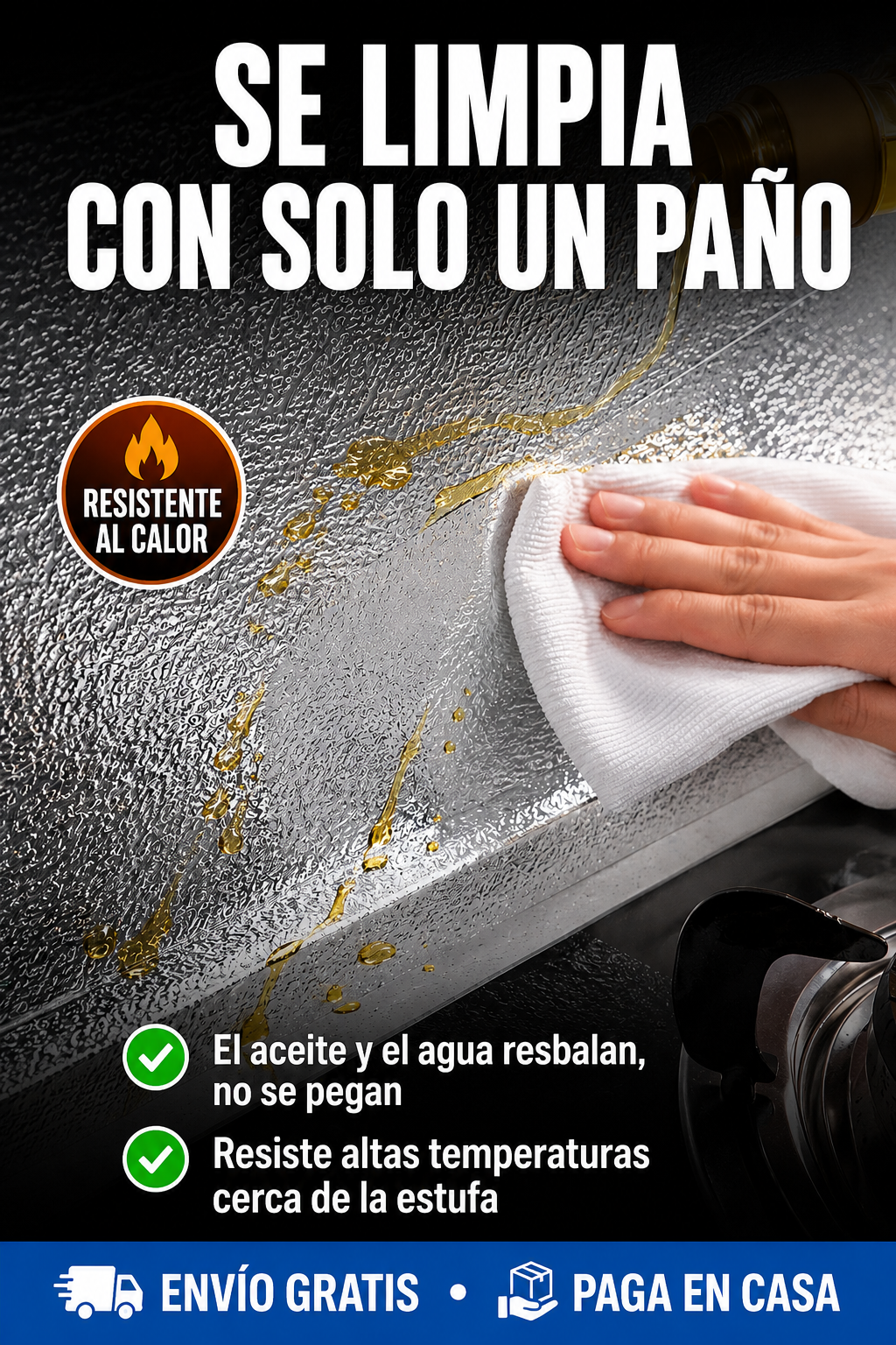 ✨✨✨¡Deja de perder horas limpiando grasa difícil y protege tu cocina con una superficie fácil de limpiar, moderna y renovada! | 🔥 Compra 1 y Lleva 2