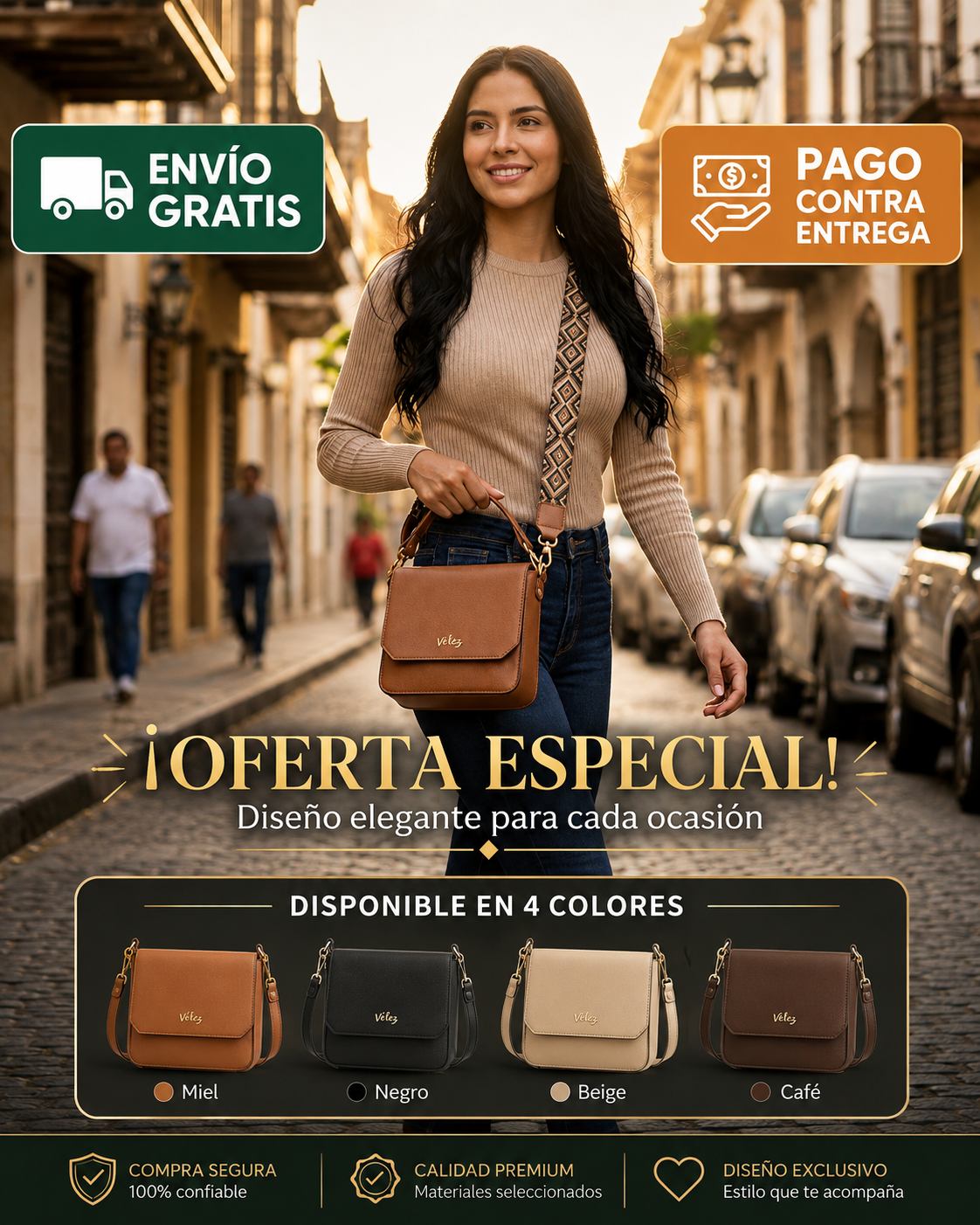 👜 Carriel Dacota Dama Vélez | Elegancia y estilo para cada salida ✨